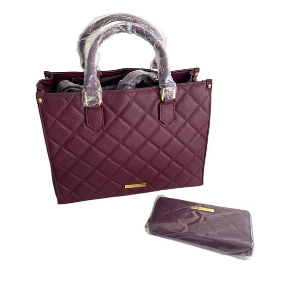 NWT Joy Mangano First class luxury leather quilted handbag wallet - Picture 11 of 11